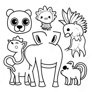 Neon Animals Coloring Page 54080-45056