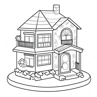 Barbie House Coloring Page 54089-45064