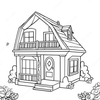 Dreamy Barbie House Coloring Page 54090-45069