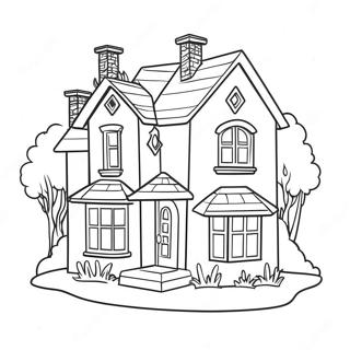 Dreamy Barbie House Coloring Page 54090-45070