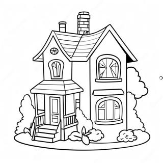 Dreamy Barbie House Coloring Page 54090-45071