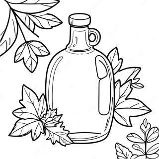 Delicious Maple Syrup Bottle Coloring Page 54100-45065