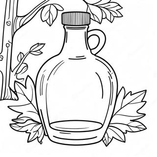 Delicious Maple Syrup Bottle Coloring Page 54100-45066