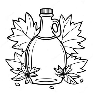 Delicious Maple Syrup Bottle Coloring Page 54100-45067