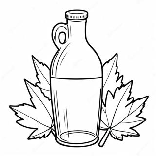 Delicious Maple Syrup Bottle Coloring Page 54100-45068