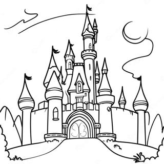 Haunted Disney Castle Coloring Page 54120-45074