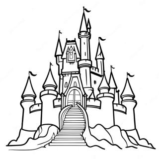 Haunted Disney Castle Coloring Page 54120-45075