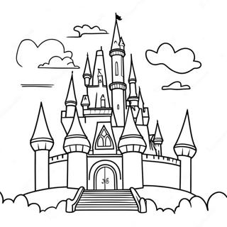 Haunted Disney Castle Coloring Page 54120-45076