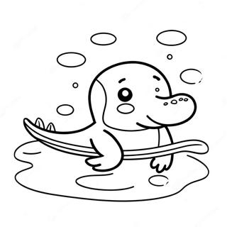 Cute Platypus Swimming Coloring Page 54140-45102