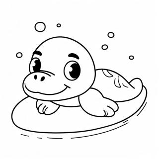 Cute Platypus Swimming Coloring Page 54140-45103