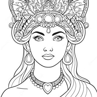 Beautiful Goddess Coloring Page 54149-45110