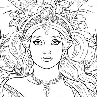 Beautiful Goddess Coloring Page 54149-45111