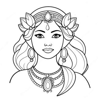 Beautiful Goddess Coloring Page 54149-45112