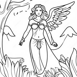 Majestic Goddess In Nature Coloring Page 54150-45107