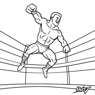 Wwe Wrestler Jumping On Opponent Coloring Page 54160-45117