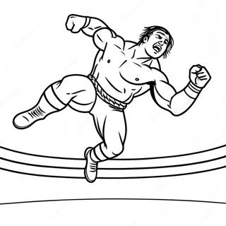 Wwe Wrestler Jumping On Opponent Coloring Page 54160-45118