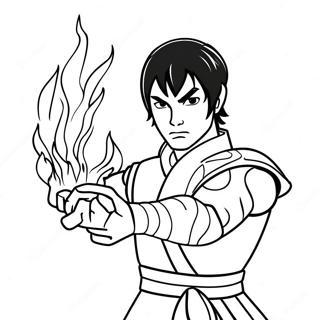 Zuko With Firebending Powers Coloring Page 54181-45122