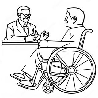 Wheelchair Coloring Pages