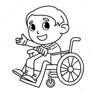 Cute Kid In A Wheelchair Coloring Page 54191-45137