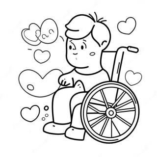 Cute Kid In A Wheelchair Coloring Page 54191-45138