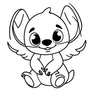 Stitch And Angel Coloring Page 541-430