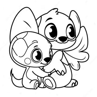 Stitch And Angel Coloring Page 541-432