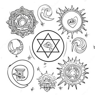 Mystical Arcane Symbols Coloring Page 54201-45141