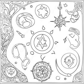 Mystical Arcane Symbols Coloring Page 54201-45142