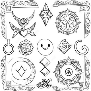 Mystical Arcane Symbols Coloring Page 54201-45144