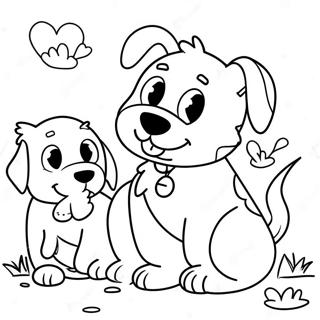 Ruff Ruff Playing With Friends Coloring Page 54221-45157