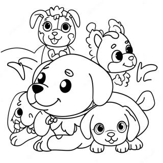 Ruff Ruff Playing With Friends Coloring Page 54221-45159