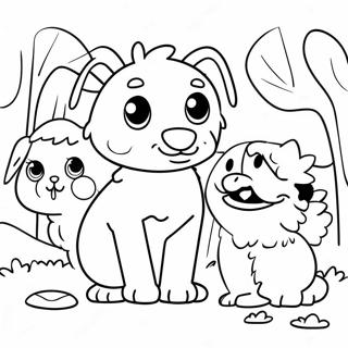 Ruff Ruff Playing With Friends Coloring Page 54221-45160