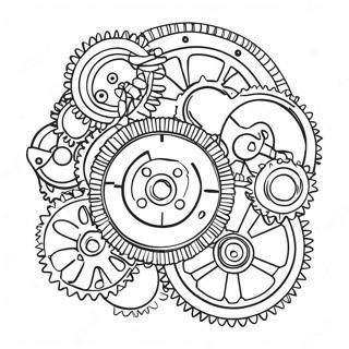 Steampunk Gear Coloring Page 5422-4339