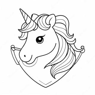 Unicorn Valentine Coloring Page 54250-45180