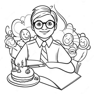 Fun Principals Day 2015 Celebration Coloring Page 54271-45191