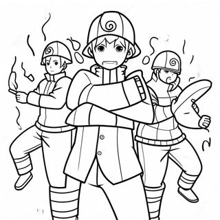 Fire Force Characters In Action Coloring Page 54301-45223