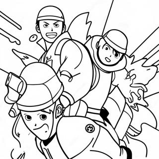 Fire Force Characters In Action Coloring Page 54301-45224