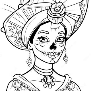 Catrina Coloring Page 54310-45220