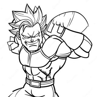 All Might In Hero Pose Coloring Page 54321-45245