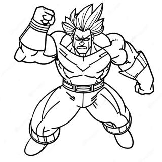 All Might In Hero Pose Coloring Page 54321-45247