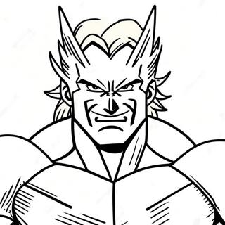 All Might In Hero Pose Coloring Page 54321-45248