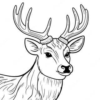 Deer Head Coloring Page 54370-45279