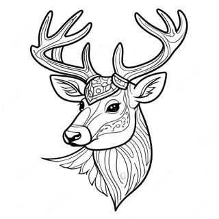 Majestic Deer Head Coloring Page 54371-45270