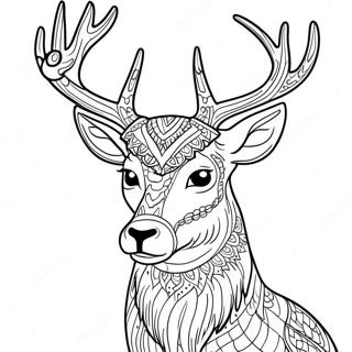 Majestic Deer Head Coloring Page 54371-45272