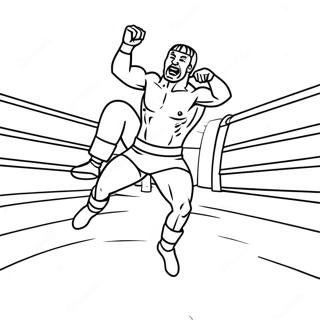 Wwe Wrestler Jumping On Opponent Coloring Page 54381-45285