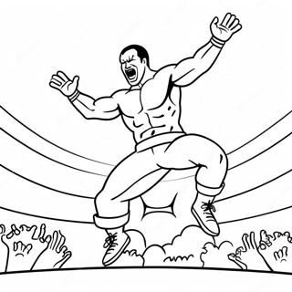 Wwe Wrestler Jumping On Opponent Coloring Page 54381-45286