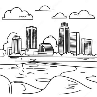 Vibrant Memphis Skyline Coloring Page 54432-45310