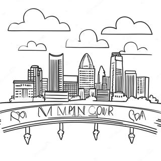 Vibrant Memphis Skyline Coloring Page 54432-45311