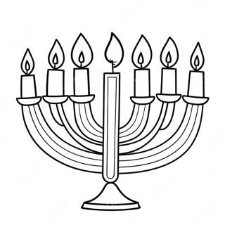 Hanukkah Menorah Coloring Page 5443-4357