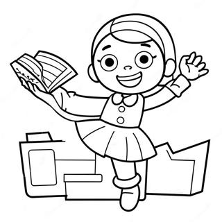 Word Girl In Action Coloring Page 54442-45318